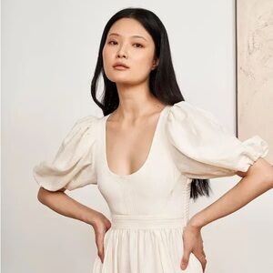 La ligne daphne linen dress